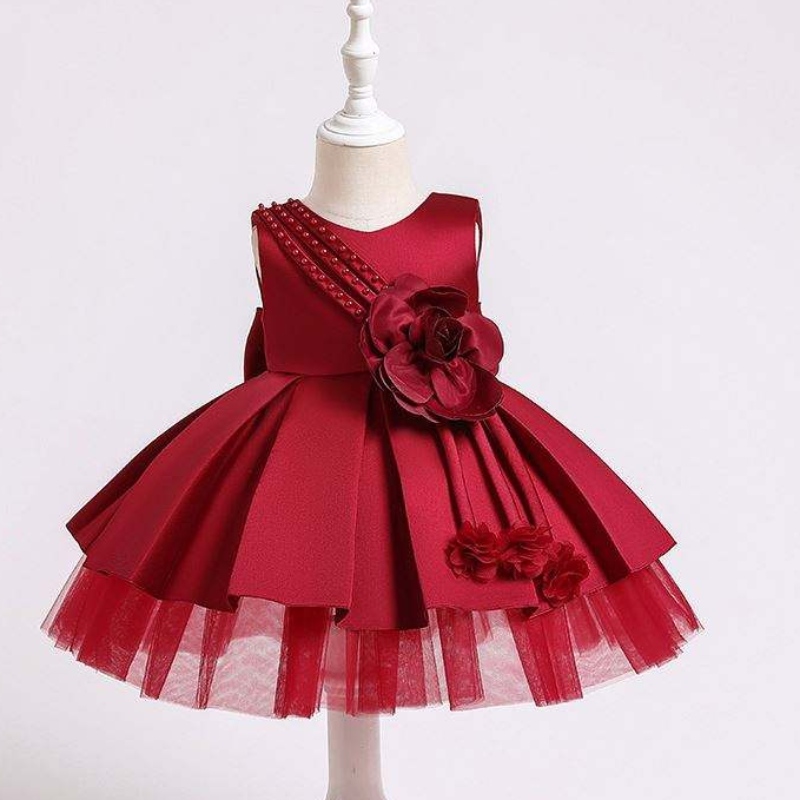 Baige Newborn Baby Party Платье для 0-2 лет детские летние атласные платья по случаю дня рождения XZ001 XZ001