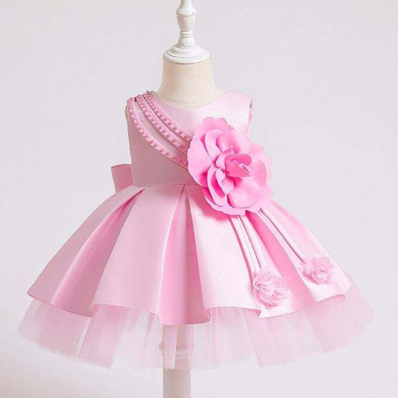 Baige Newborn Baby Party Платье для 0-2 лет детские летние атласные платья по случаю дня рождения XZ001 XZ001