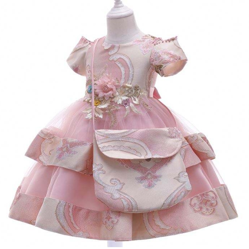 Baige Amazon Hot Sale New Wedding Event Frock Ceremony Girld Party Dress Kids 3-8 лет старика Fancy Dless L5212
