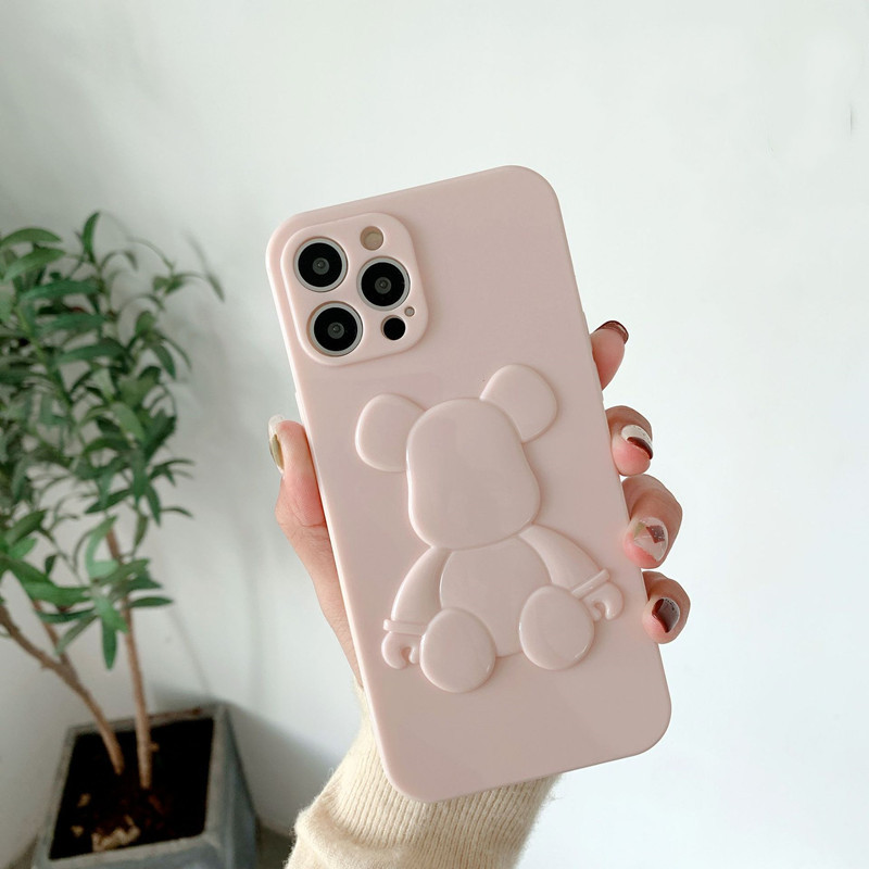 Новый продукт подходит для Apple iPhone13pro Leather Bear Bear Color Crown Mobile Phore Case, обновление объектива полная защита от царапин, защита от Collision