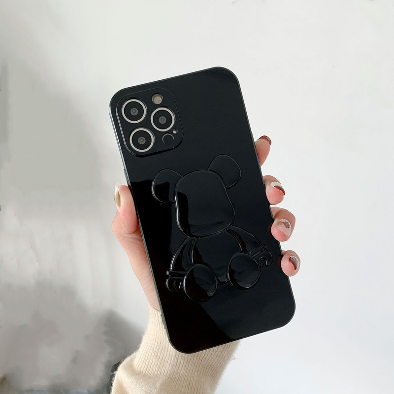 Новый продукт подходит для Apple iPhone13pro Leather Bear Bear Color Crown Mobile Phore Case, обновление объектива полная защита от царапин, защита от Collision