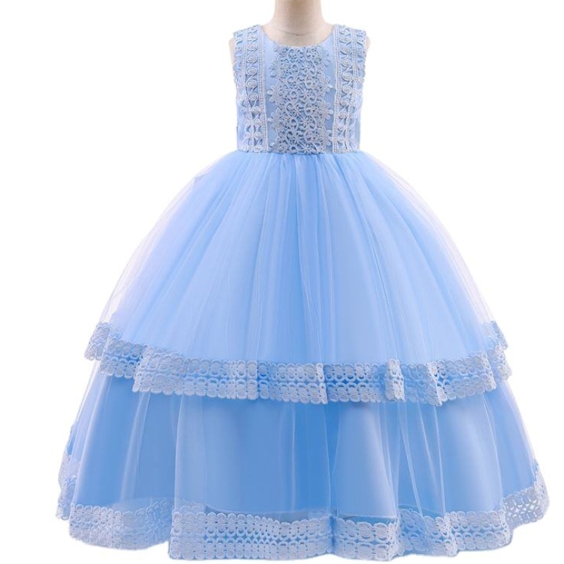 Baige Flower Girl Frock Designs 4-15 лет подростки для свадебного бала платья с кружевным аппликацией.