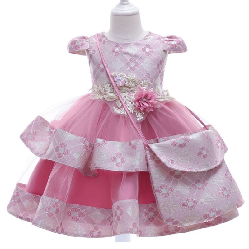 Baige Kids Summer Girl Платье с сумкой 3-10 лет Бутик детская одежда 2 шт. Костюмы L5215