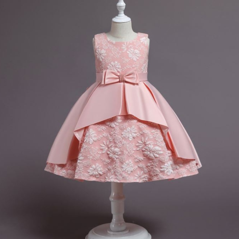 Baige Top Sale Girl Princess Party Dress 3-12-летняя детское крещение Design SD002