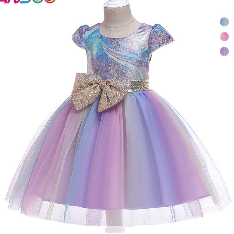 Ansoo New Bowknot Children ~ Subl Fashion Fashion Children Prescess Princess Tutu Платье для вечеринки по случаю дня рождения