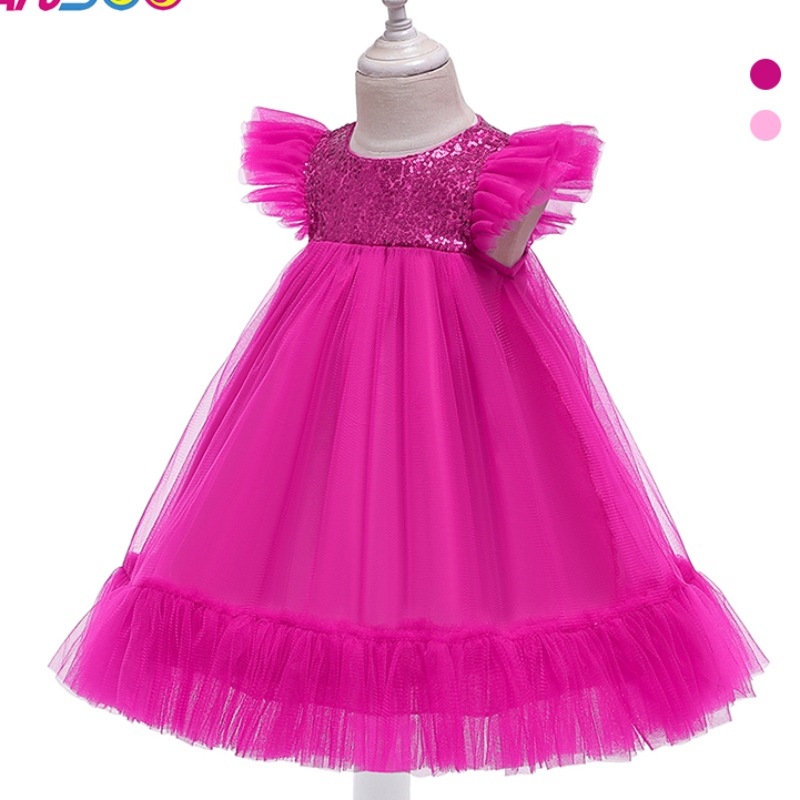 Ansoo European и American Pink Dress Girls \\ New Year Make Princess Dresses 2-4 года детей