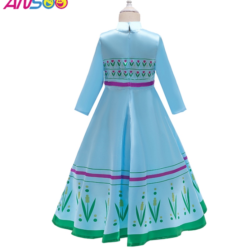 Ansso Anna Elsa Princess Costumes for Kids Halloween Рождественская вечеринка косплей снежная королева.