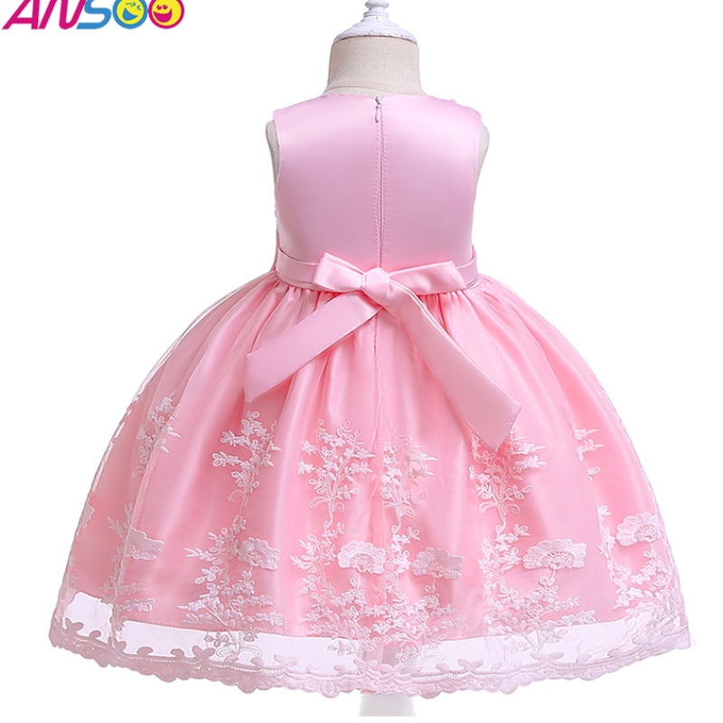 Ansoo Summer Flower Kids Fluffuy Pink Dress для девочек 4Colors Baby Girl