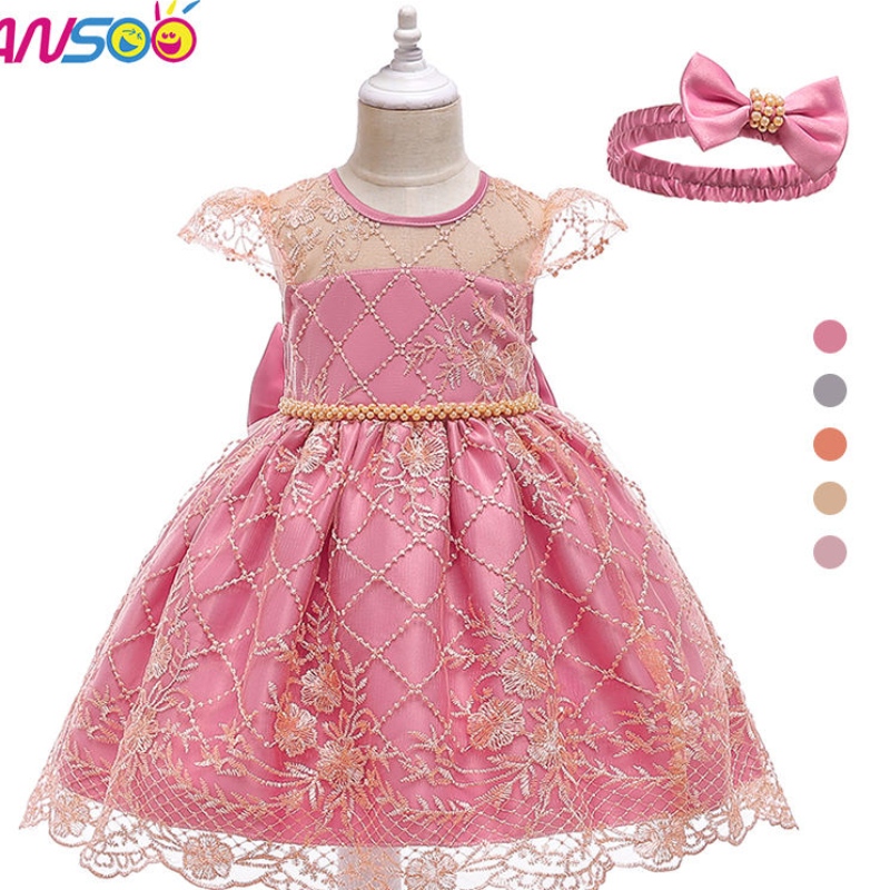 Ansoo Pretty Princess Girls Flower Wedding Dress Хозяева благородные платья по случаю дня рождения с большим луком