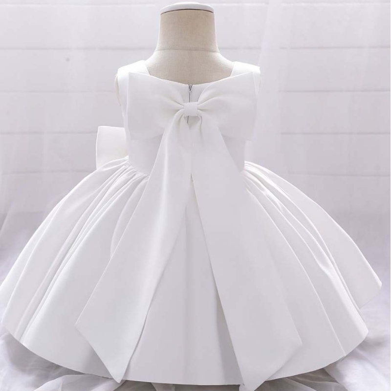 Baige Bowknot Little Girl Princess Dress Fring Western Style без рукавов.