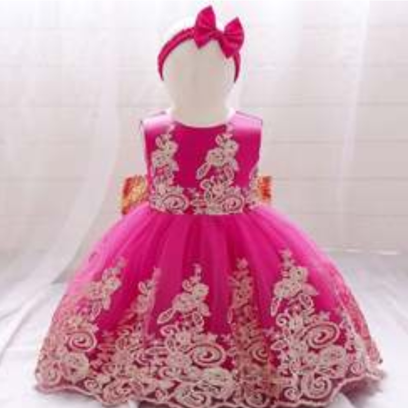 Baige New Lace Frock Kids Party Wear 0-6-летняя девушка для вечеринки по случаю дня рождения на день рождения.