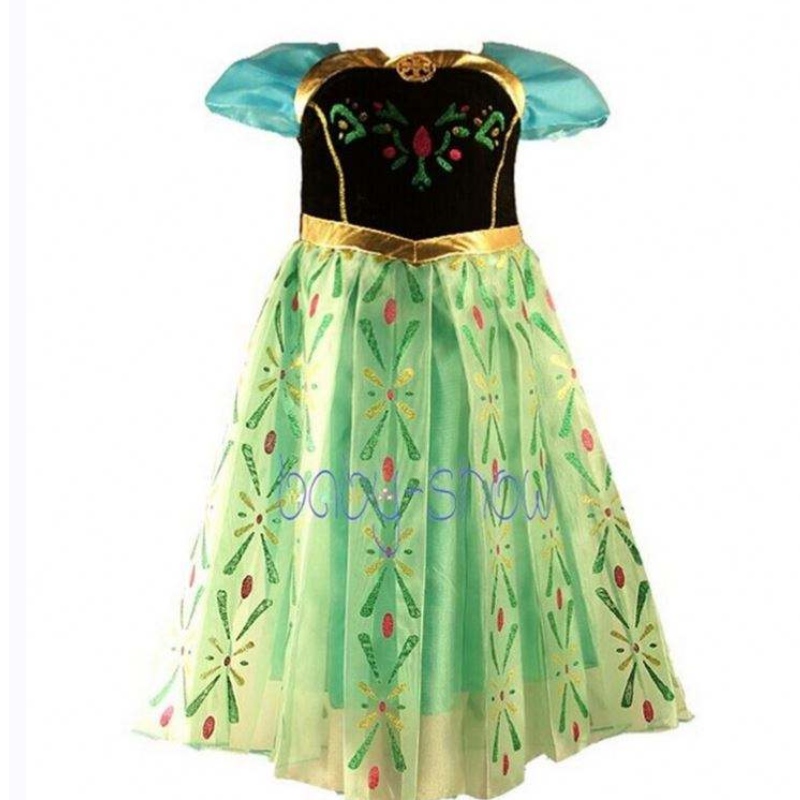 Baige Hot Sale Dress Fancy Baby Frocks Elsa Costume Girls Comsplay Costume Платье для детей 3-8 лет