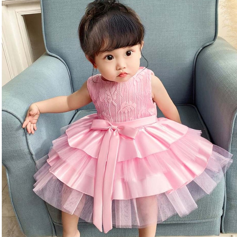 Baige Kids Dress Draite Plock Design для 0-2-й день рождения платье для вечеринки по случаю дня рождения