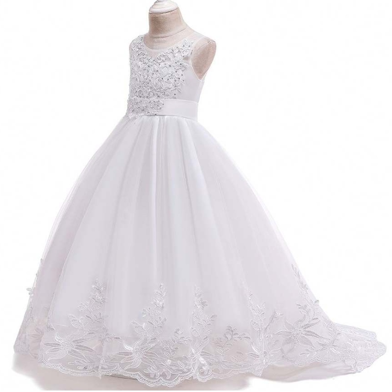 Baige Fancy Little Girls Prom Prom Diamond Driamding Pufpy Party Maxi платье для детей длинные дети Макси бальные платья