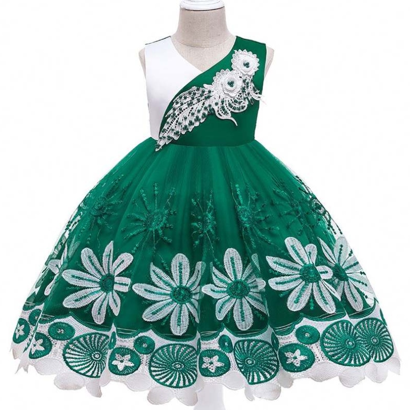 Baige New Design Flower Girls Dress Kids Tward День рождения свадьба принцесса детская девочка платье L5266