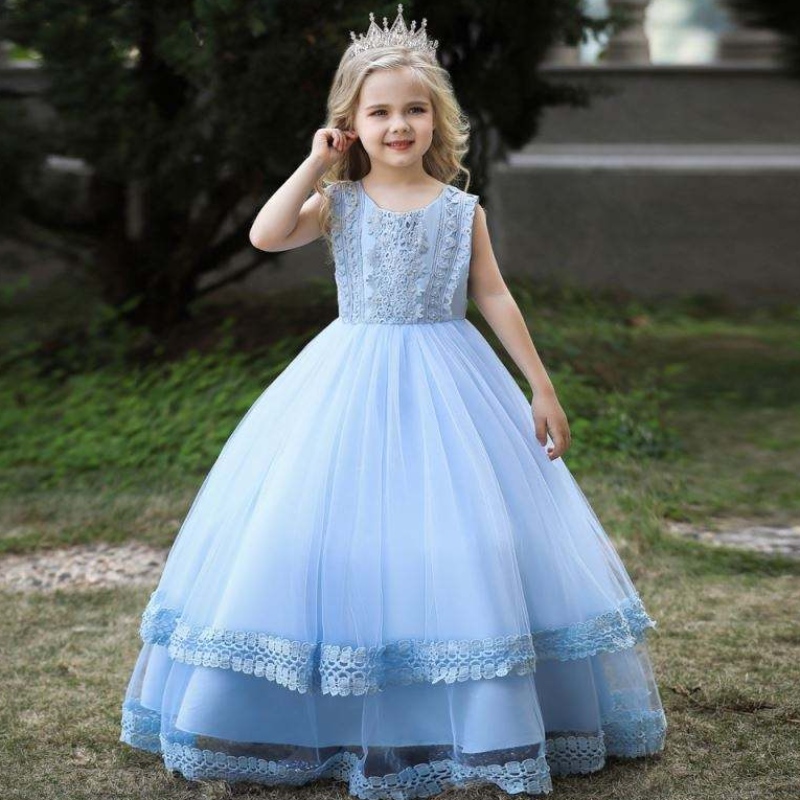 Baige White Kid Long Dress Princess Pageant Pageanc