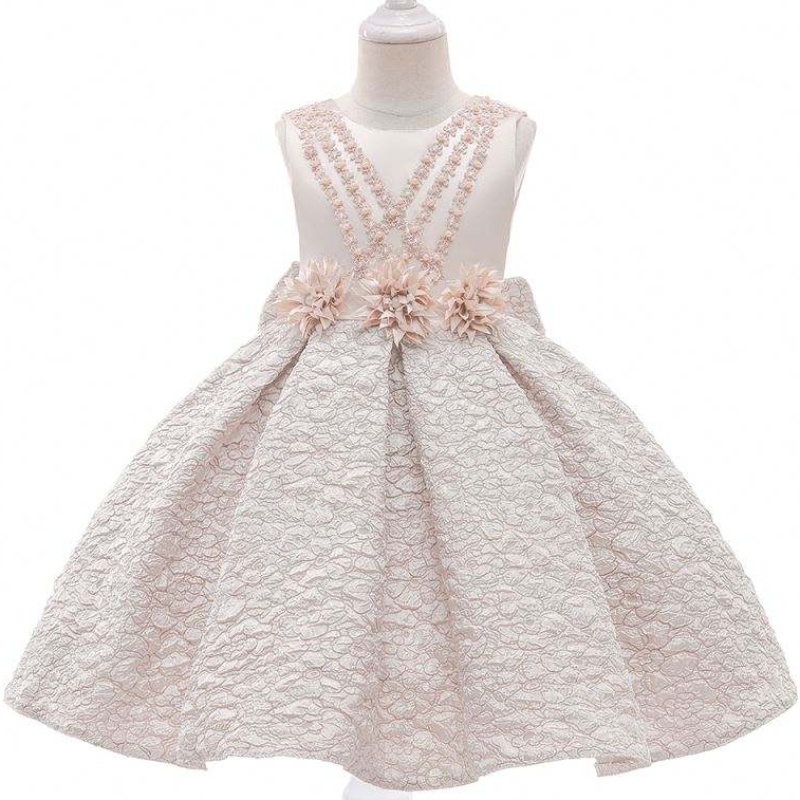 Baige Fashion Girls конкурс Princess Flower Dress Kids Prom Ball Honeds Satin Party Plares