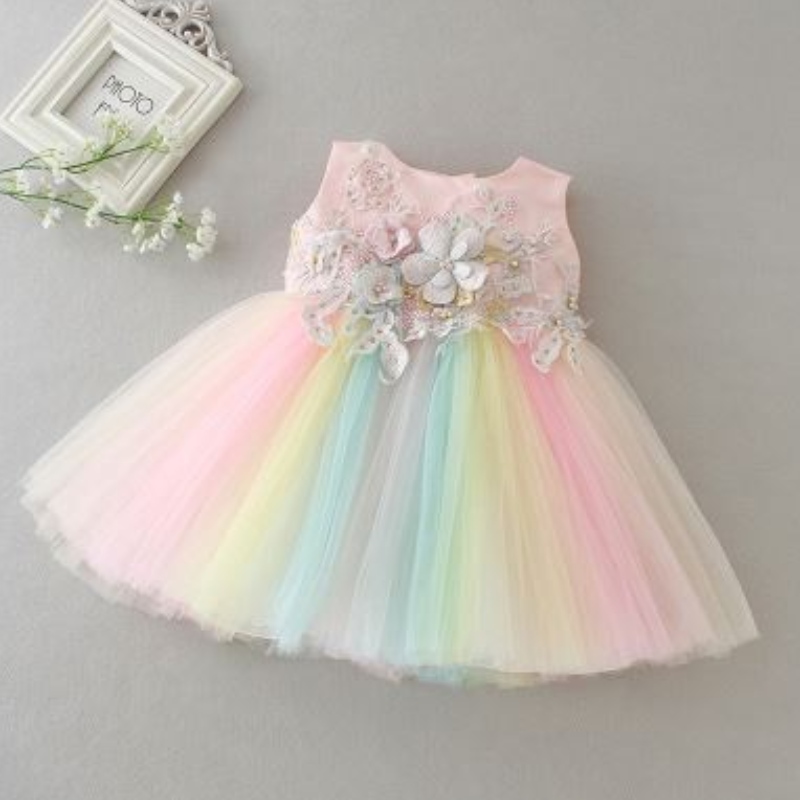 Baige Baby Princess Dress Newborn Сто дней вина в полнолуние детские детские платья