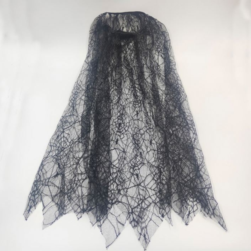 Black Spiderweb Cloak Cape для детей девочки -девчонки на хэллоуин