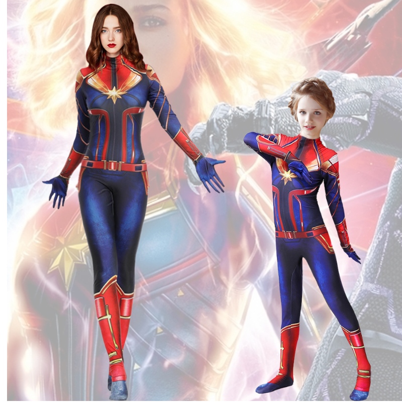 Костюмы для капитана женского капитана Marvel Hero Suit Kids The Dombrest Swee Cosplay Costumes