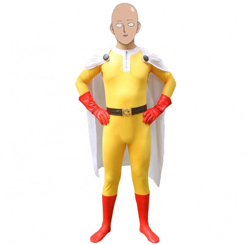 Популярный горячий Haltoween Party Kids&adults TV Superhero Компания с Cloak Cosplay Anime One Punch Man Saitama Cartoon Costume