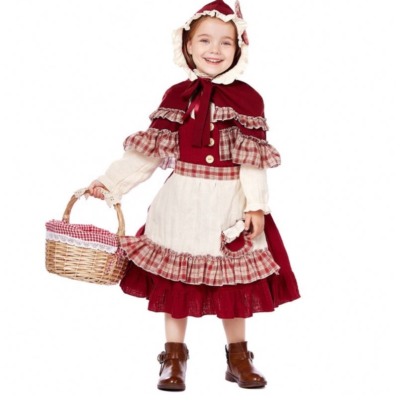 Сценическое шоу горячих детей Lolita Soft Girll Crise Press с плащом Little Red Riding Costumes