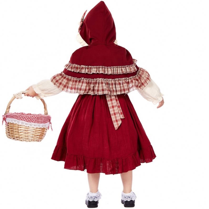 Сценическое шоу горячих детей Lolita Soft Girll Crise Press с плащом Little Red Riding Costumes