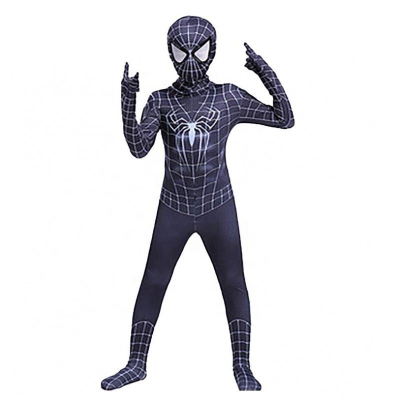 Крутая причудливая черная одежда Хэллоуина для детей&adults TV&film Superhero Cosplay Factory Factory Traje Spider Man Costume Sust