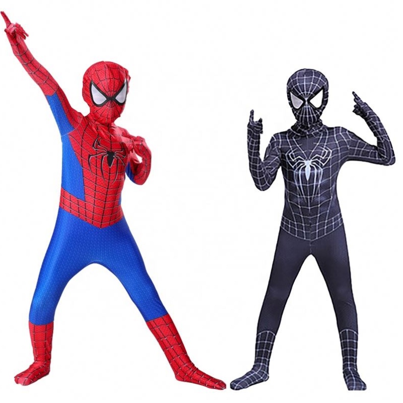 Крутая причудливая черная одежда Хэллоуина для детей&adults TV&film Superhero Cosplay Factory Factory Traje Spider Man Costume Sust