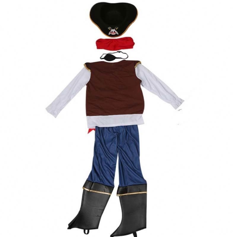 Deluxe Halloween Cosplay Set Kids Boys Pirate Costume для детей с шляпой DGHC-080