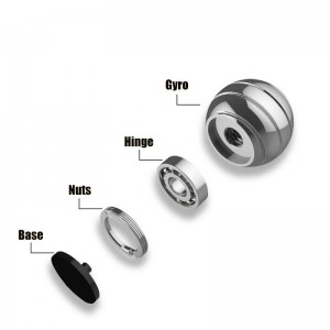 Новый дизайн на рабочем столе Fidget Spinner Toys Toys Toys Gyro Gyres для взрослых детей Алюминиевый сплав декомпрессия вращающиеся верхние игру...