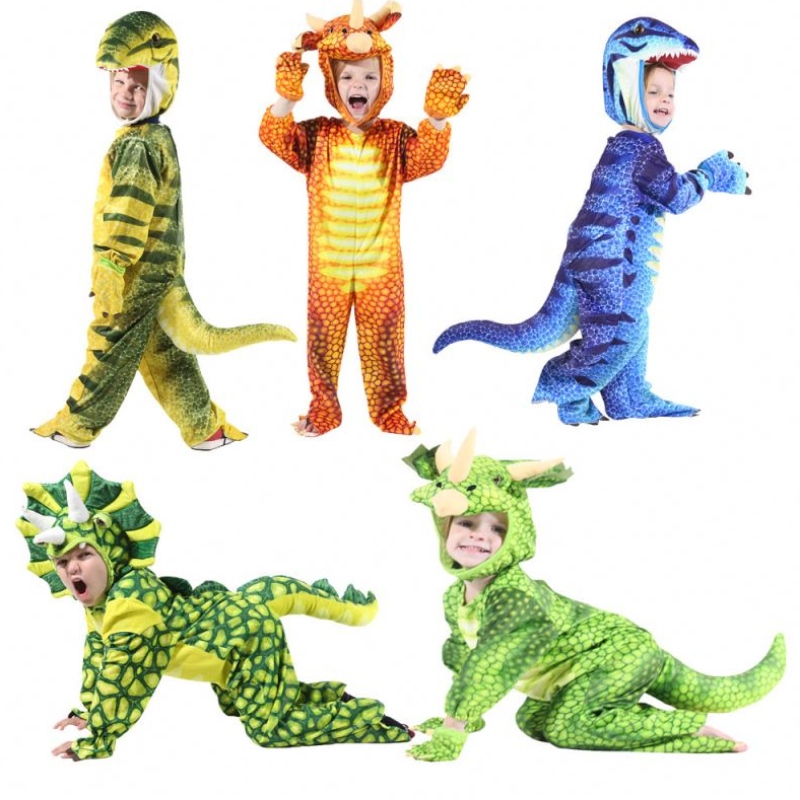 Детский костюм динозавров Хэллоуин вечеринка косплей талисман с животными ролевая игра ролевая игра