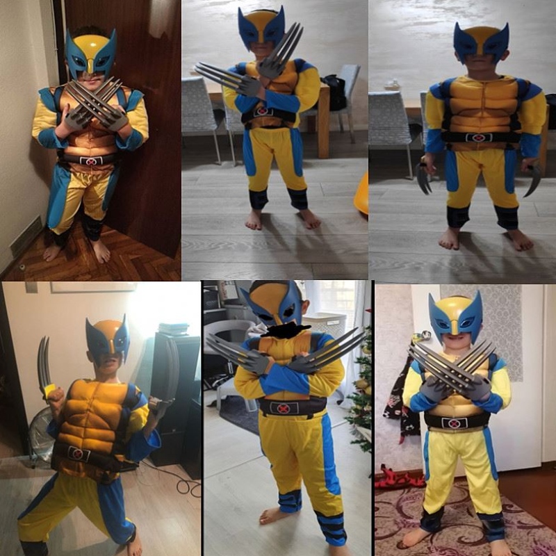 Детский костюм Iron Wolf Cosplay Boys Superhero Party Fantasy Childrongting Halloween/carnival подарок