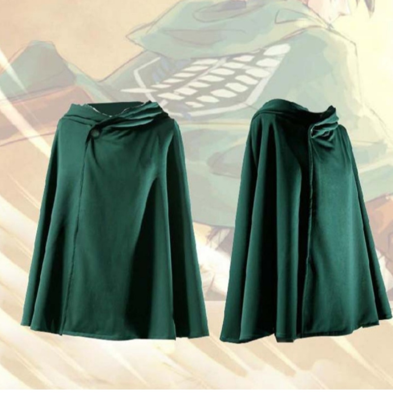 Косплей костюм японский аниме капюшона косплей костюм зеленый накид мужская одежда атака