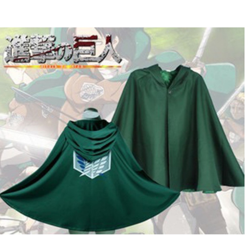 Косплей костюм японский аниме капюшона косплей костюм зеленый накид мужская одежда атака
