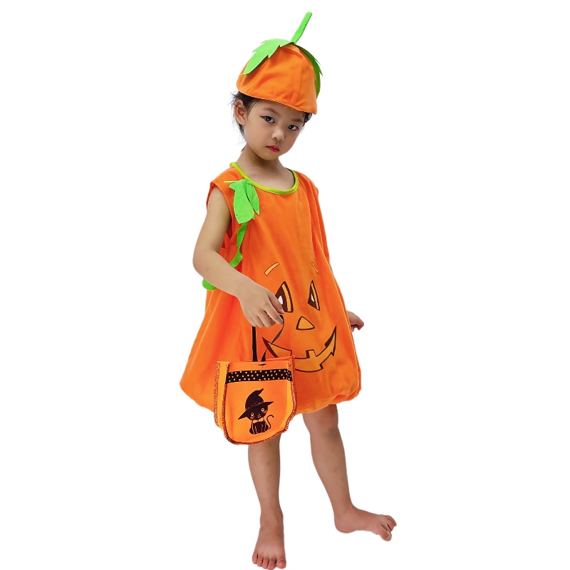 Дети на Хэллоуин тыквенный костюм детского сада одежда