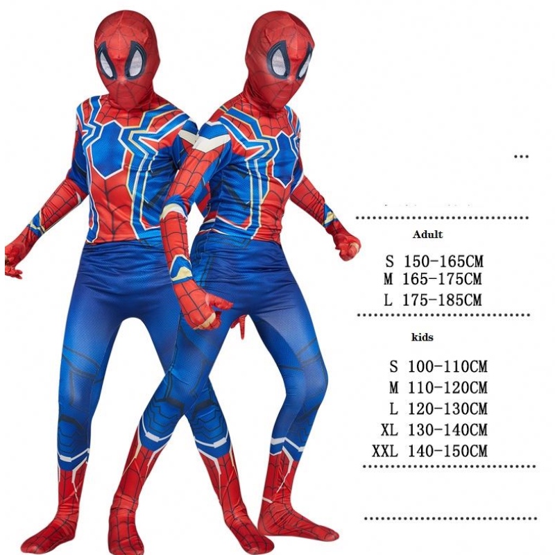 Детский костюм совместимый с супергероями костюм -Смеи детей Хэллоуин Костейп -костюмы 3D -стиль костюм паука для детей