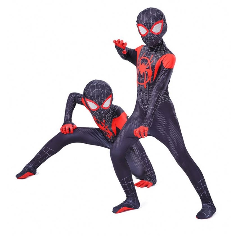 Новый Майлз Моралес далеко от домашнего косплея костюм Zentai Spiderman костюм супергерой боди -костюм для детей для детей.