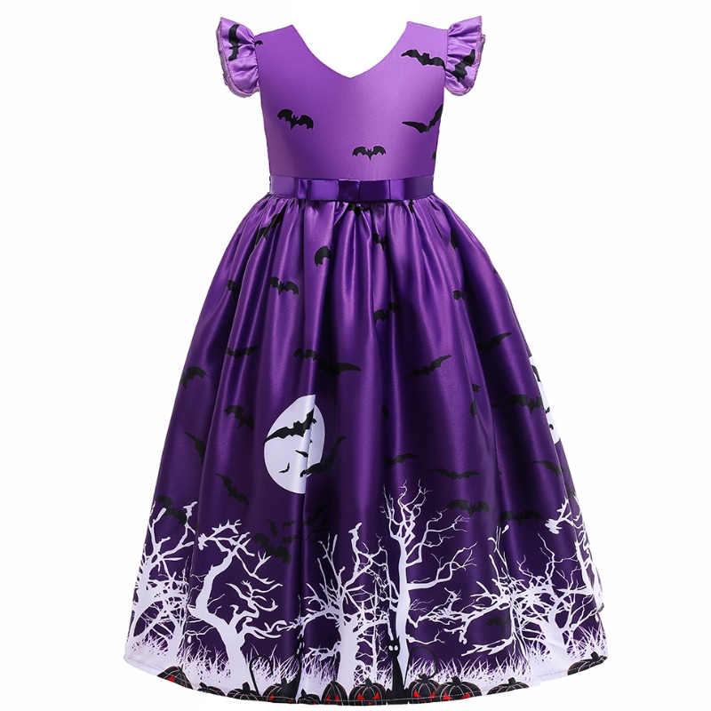Детские девочки повседневное платье летучая мышь костюм на Хэллоуин.