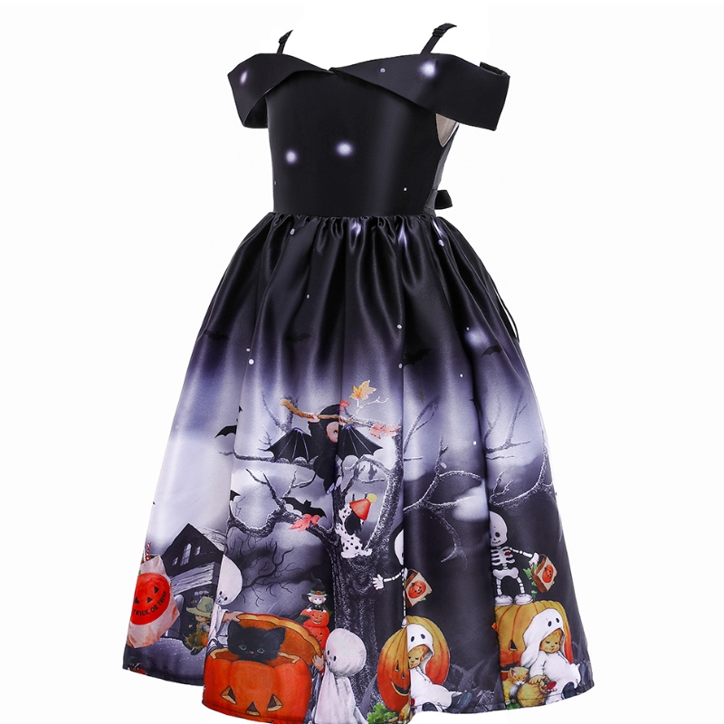 Детское платье принцессы для печати Хэллоуин
