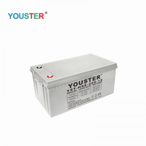 Youster Agm Geep Cycle Gel свинцовый кислотный инвертор 12V200AH Гель хранения солнечная батарея для домашнего использования