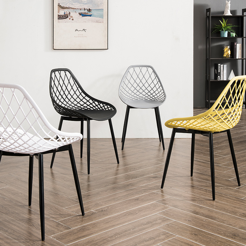 Высококачественный современный дизайн Китай Фабрика Пластиковые сетчатые стул Столовая Столовая ПП Пластиковые обеденные стулья