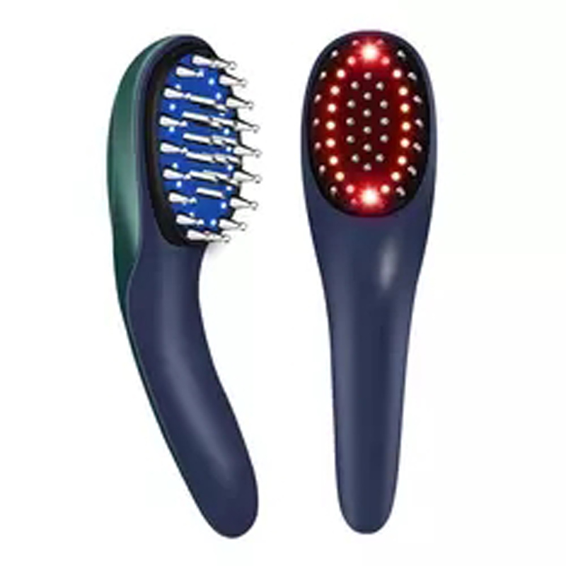 График роста волос Электрическая лазерная головка массаж RF Red Blue Light Antif Hairs Learch EMS Вибрация волос щетка