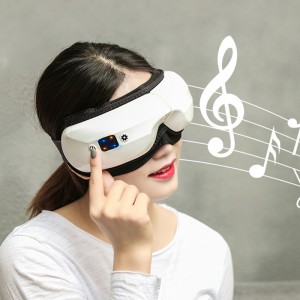 Массажер Smart Eye с теплом, массажер для глаз для мигрени 6 режимов с Bluetooth Music Music Compression Compression Message Messaged Eye Massager складывается для мигре...