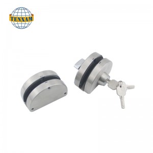 Коммерческое безрамное стекло до стекла Двойное качание скольжение с клавишами из нержавеющей стали.