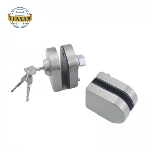 Коммерческое безрамное стекло до стекла Двойное качание скольжение с клавишами из нержавеющей стали.