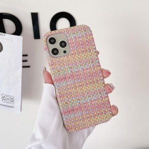 Apple iPhone14pro небольшой аромат телефона, кожаный защитный корпус ручной работы с высококачественным рисунком ткани