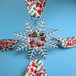 Производитель медалей пользовательская мягкая эмаль рождественская комбинированная медали