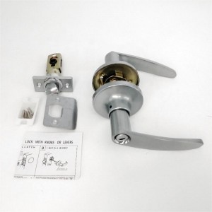 7302 Ручка для дверей конфиденциальности со съемной защелкой, все металлические замок рычага двери для спальни и ванной