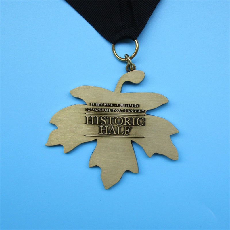 Дизайн листьев профессиональный индивидуальный запуск медали.